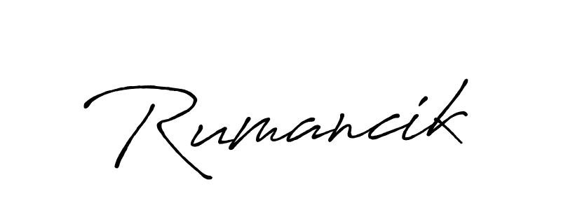 if you are searching for the best signature style for your name Rumancik. so please give up your signature search. here we have designed multiple signature styles  using Antro_Vectra_Bolder. Rumancik signature style 7 images and pictures png