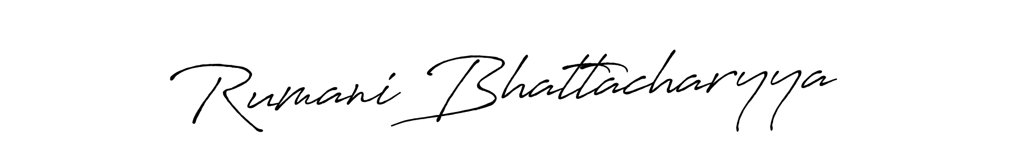 Rumani Bhattacharyya stylish signature style. Best Handwritten Sign (Antro_Vectra_Bolder) for my name. Handwritten Signature Collection Ideas for my name Rumani Bhattacharyya. Rumani Bhattacharyya signature style 7 images and pictures png