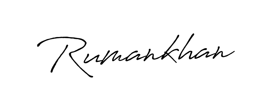 Make a beautiful signature design for name Rumankhan. With this signature (Antro_Vectra_Bolder) style, you can create a handwritten signature for free. Rumankhan signature style 7 images and pictures png