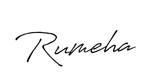 Also we have Rumeha name is the best signature style. Create professional handwritten signature collection using Antro_Vectra_Bolder autograph style. Rumeha signature style 7 images and pictures png