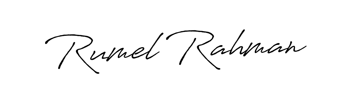 Make a short Rumel Rahman signature style. Manage your documents anywhere anytime using Antro_Vectra_Bolder. Create and add eSignatures, submit forms, share and send files easily. Rumel Rahman signature style 7 images and pictures png