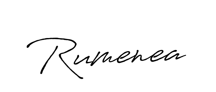 How to make Rumenea signature? Antro_Vectra_Bolder is a professional autograph style. Create handwritten signature for Rumenea name. Rumenea signature style 7 images and pictures png