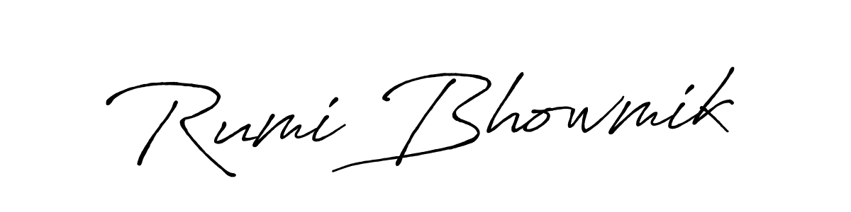 Use a signature maker to create a handwritten signature online. With this signature software, you can design (Antro_Vectra_Bolder) your own signature for name Rumi Bhowmik. Rumi Bhowmik signature style 7 images and pictures png