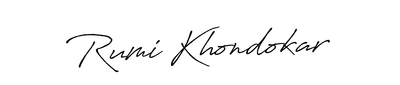 Similarly Antro_Vectra_Bolder is the best handwritten signature design. Signature creator online .You can use it as an online autograph creator for name Rumi Khondokar. Rumi Khondokar signature style 7 images and pictures png