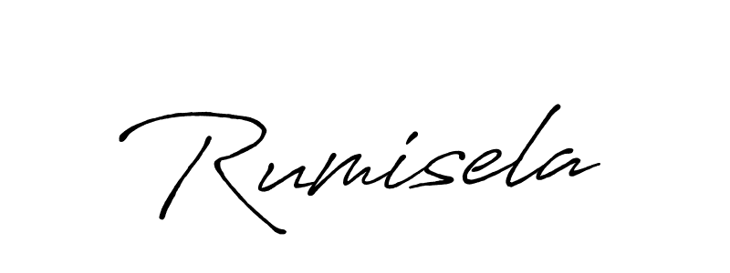 Rumisela stylish signature style. Best Handwritten Sign (Antro_Vectra_Bolder) for my name. Handwritten Signature Collection Ideas for my name Rumisela. Rumisela signature style 7 images and pictures png