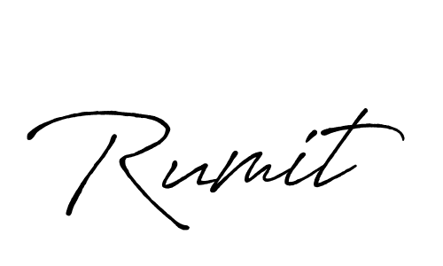 Make a beautiful signature design for name Rumit. With this signature (Antro_Vectra_Bolder) style, you can create a handwritten signature for free. Rumit signature style 7 images and pictures png