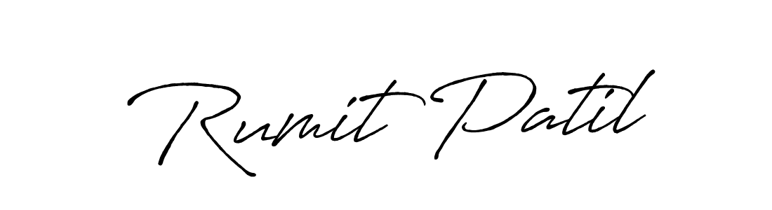 Use a signature maker to create a handwritten signature online. With this signature software, you can design (Antro_Vectra_Bolder) your own signature for name Rumit Patil. Rumit Patil signature style 7 images and pictures png