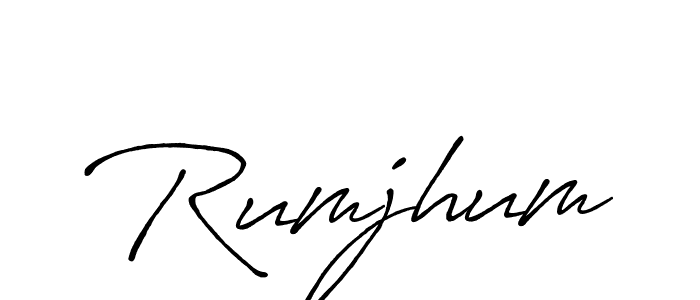 Rumjhum stylish signature style. Best Handwritten Sign (Antro_Vectra_Bolder) for my name. Handwritten Signature Collection Ideas for my name Rumjhum. Rumjhum signature style 7 images and pictures png