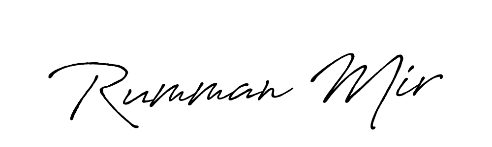 It looks lik you need a new signature style for name Rumman Mir. Design unique handwritten (Antro_Vectra_Bolder) signature with our free signature maker in just a few clicks. Rumman Mir signature style 7 images and pictures png