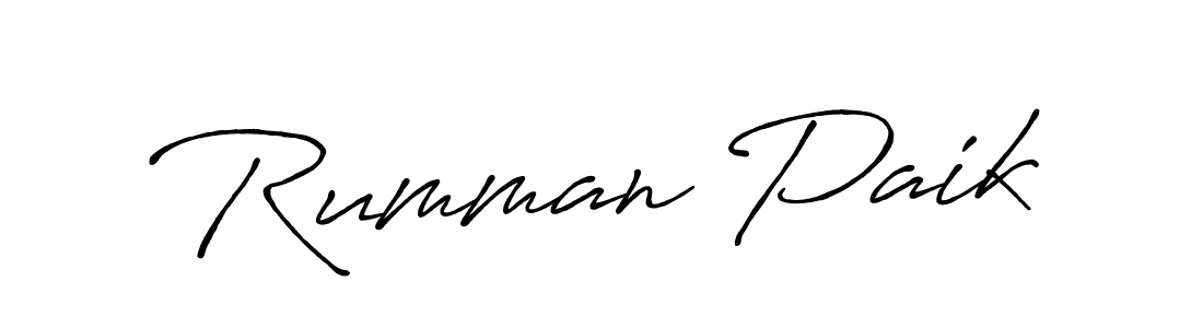 You should practise on your own different ways (Antro_Vectra_Bolder) to write your name (Rumman Paik) in signature. don't let someone else do it for you. Rumman Paik signature style 7 images and pictures png