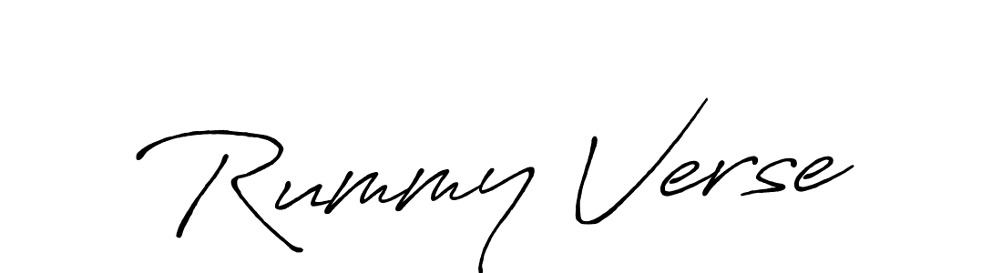 How to make Rummy Verse signature? Antro_Vectra_Bolder is a professional autograph style. Create handwritten signature for Rummy Verse name. Rummy Verse signature style 7 images and pictures png