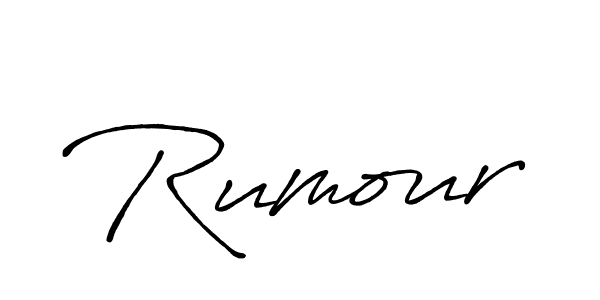 Make a beautiful signature design for name Rumour. With this signature (Antro_Vectra_Bolder) style, you can create a handwritten signature for free. Rumour signature style 7 images and pictures png