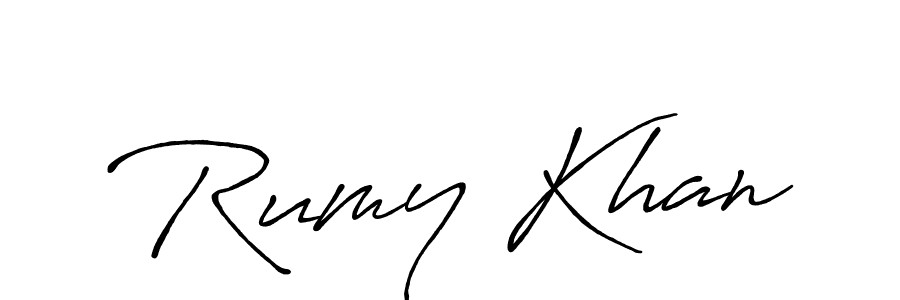 Make a short Rumy Khan signature style. Manage your documents anywhere anytime using Antro_Vectra_Bolder. Create and add eSignatures, submit forms, share and send files easily. Rumy Khan signature style 7 images and pictures png