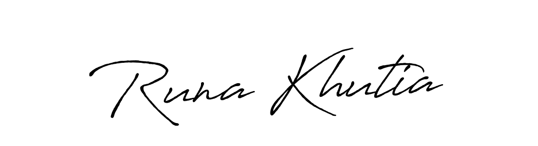 Design your own signature with our free online signature maker. With this signature software, you can create a handwritten (Antro_Vectra_Bolder) signature for name Runa Khutia. Runa Khutia signature style 7 images and pictures png