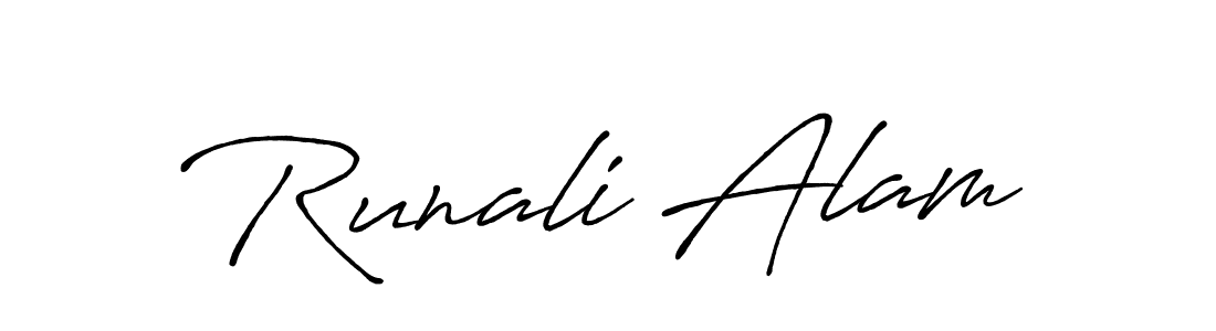 See photos of Runali Alam official signature by Spectra . Check more albums & portfolios. Read reviews & check more about Antro_Vectra_Bolder font. Runali Alam signature style 7 images and pictures png