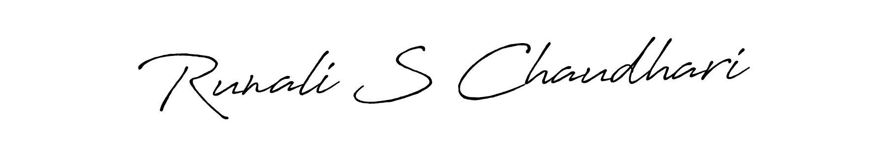 How to Draw Runali S Chaudhari signature style? Antro_Vectra_Bolder is a latest design signature styles for name Runali S Chaudhari. Runali S Chaudhari signature style 7 images and pictures png