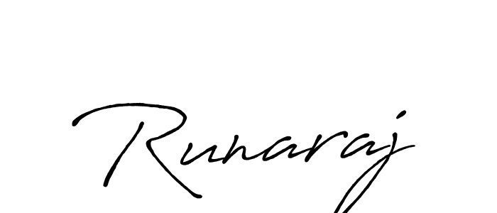 Make a beautiful signature design for name Runaraj. With this signature (Antro_Vectra_Bolder) style, you can create a handwritten signature for free. Runaraj signature style 7 images and pictures png