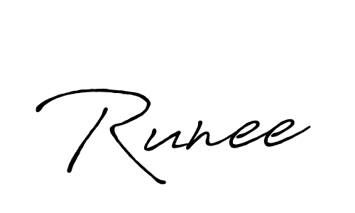 Create a beautiful signature design for name Runee. With this signature (Antro_Vectra_Bolder) fonts, you can make a handwritten signature for free. Runee signature style 7 images and pictures png