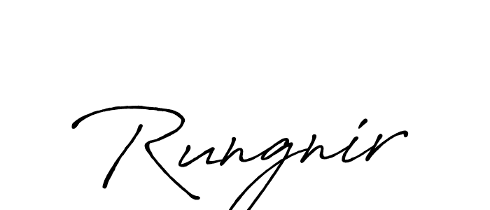 Also You can easily find your signature by using the search form. We will create Rungnir name handwritten signature images for you free of cost using Antro_Vectra_Bolder sign style. Rungnir signature style 7 images and pictures png
