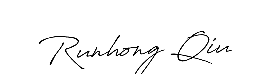 Also You can easily find your signature by using the search form. We will create Runhong Qiu name handwritten signature images for you free of cost using Antro_Vectra_Bolder sign style. Runhong Qiu signature style 7 images and pictures png