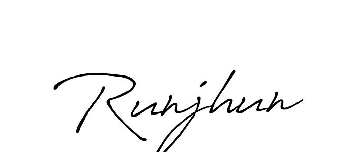 Make a beautiful signature design for name Runjhun. Use this online signature maker to create a handwritten signature for free. Runjhun signature style 7 images and pictures png
