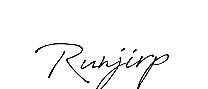 Make a beautiful signature design for name Runjirp. With this signature (Antro_Vectra_Bolder) style, you can create a handwritten signature for free. Runjirp signature style 7 images and pictures png