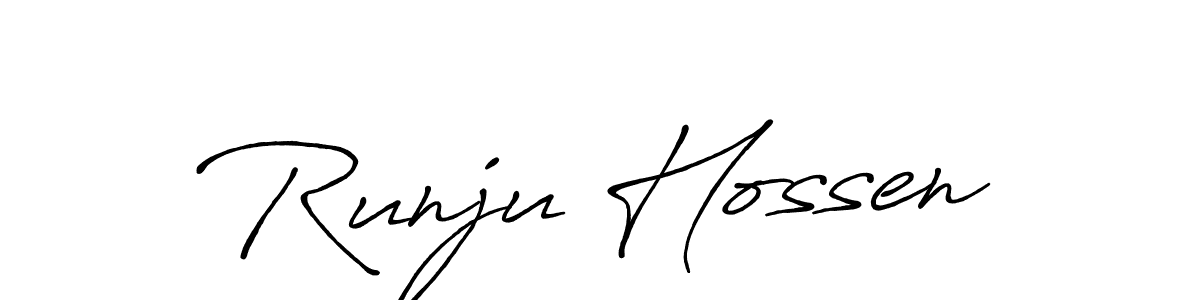 Runju Hossen stylish signature style. Best Handwritten Sign (Antro_Vectra_Bolder) for my name. Handwritten Signature Collection Ideas for my name Runju Hossen. Runju Hossen signature style 7 images and pictures png