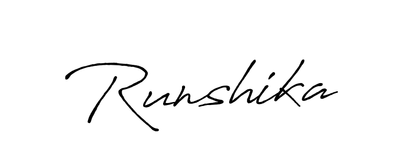 Make a short Runshika signature style. Manage your documents anywhere anytime using Antro_Vectra_Bolder. Create and add eSignatures, submit forms, share and send files easily. Runshika signature style 7 images and pictures png