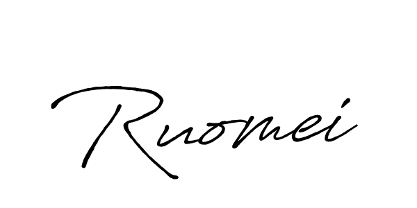Once you've used our free online signature maker to create your best signature Antro_Vectra_Bolder style, it's time to enjoy all of the benefits that Ruomei name signing documents. Ruomei signature style 7 images and pictures png