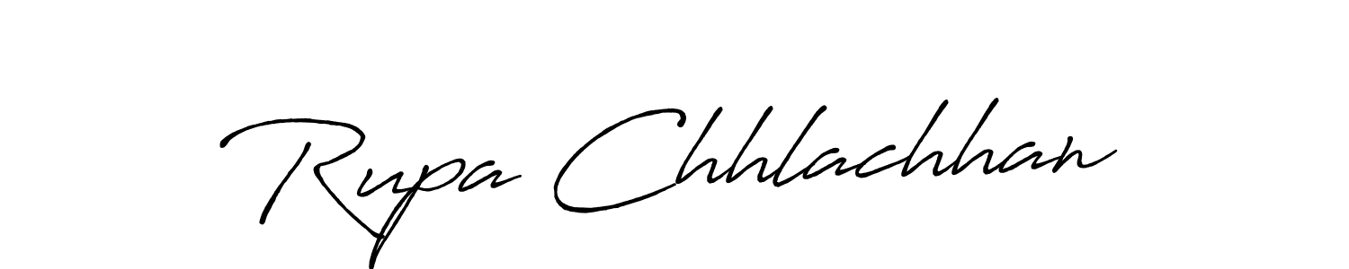 The best way (Antro_Vectra_Bolder) to make a short signature is to pick only two or three words in your name. The name Rupa Chhlachhan include a total of six letters. For converting this name. Rupa Chhlachhan signature style 7 images and pictures png