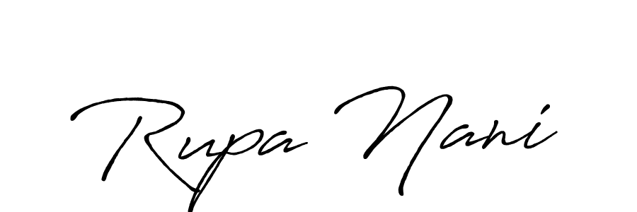 Create a beautiful signature design for name Rupa Nani. With this signature (Antro_Vectra_Bolder) fonts, you can make a handwritten signature for free. Rupa Nani signature style 7 images and pictures png