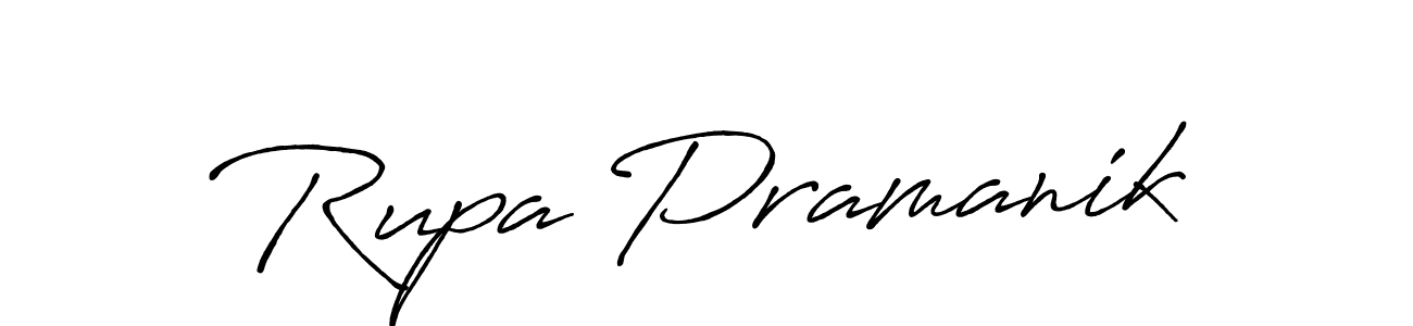 How to make Rupa Pramanik name signature. Use Antro_Vectra_Bolder style for creating short signs online. This is the latest handwritten sign. Rupa Pramanik signature style 7 images and pictures png