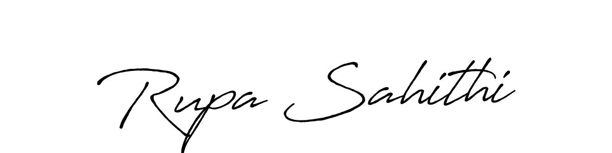 Also You can easily find your signature by using the search form. We will create Rupa Sahithi name handwritten signature images for you free of cost using Antro_Vectra_Bolder sign style. Rupa Sahithi signature style 7 images and pictures png