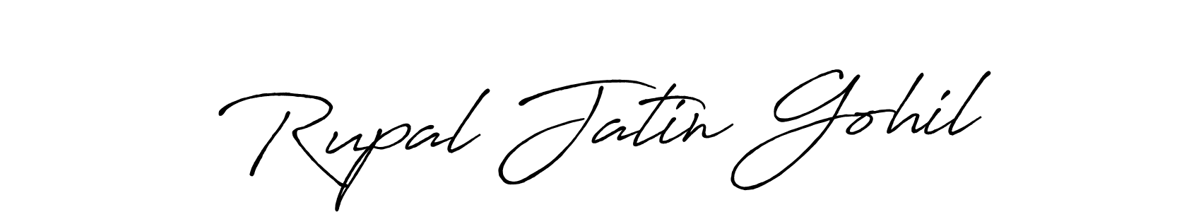 Make a short Rupal Jatin Gohil signature style. Manage your documents anywhere anytime using Antro_Vectra_Bolder. Create and add eSignatures, submit forms, share and send files easily. Rupal Jatin Gohil signature style 7 images and pictures png