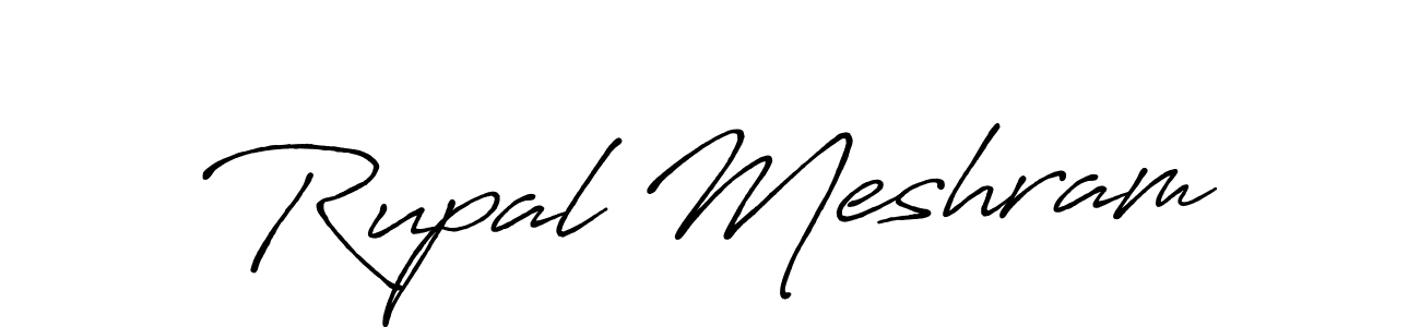 if you are searching for the best signature style for your name Rupal Meshram. so please give up your signature search. here we have designed multiple signature styles  using Antro_Vectra_Bolder. Rupal Meshram signature style 7 images and pictures png