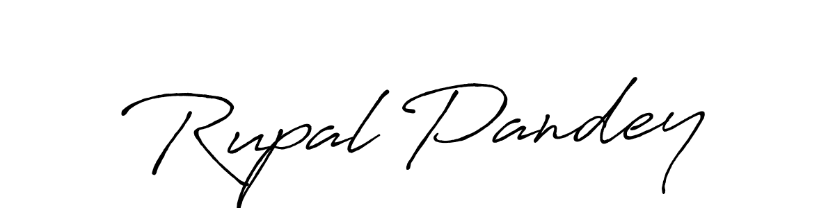 Use a signature maker to create a handwritten signature online. With this signature software, you can design (Antro_Vectra_Bolder) your own signature for name Rupal Pandey. Rupal Pandey signature style 7 images and pictures png