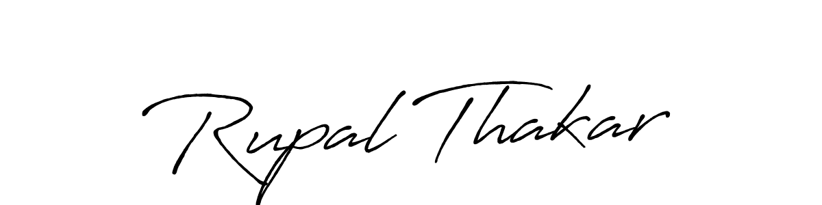 Rupal Thakar stylish signature style. Best Handwritten Sign (Antro_Vectra_Bolder) for my name. Handwritten Signature Collection Ideas for my name Rupal Thakar. Rupal Thakar signature style 7 images and pictures png