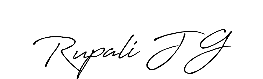It looks lik you need a new signature style for name Rupali J G. Design unique handwritten (Antro_Vectra_Bolder) signature with our free signature maker in just a few clicks. Rupali J G signature style 7 images and pictures png