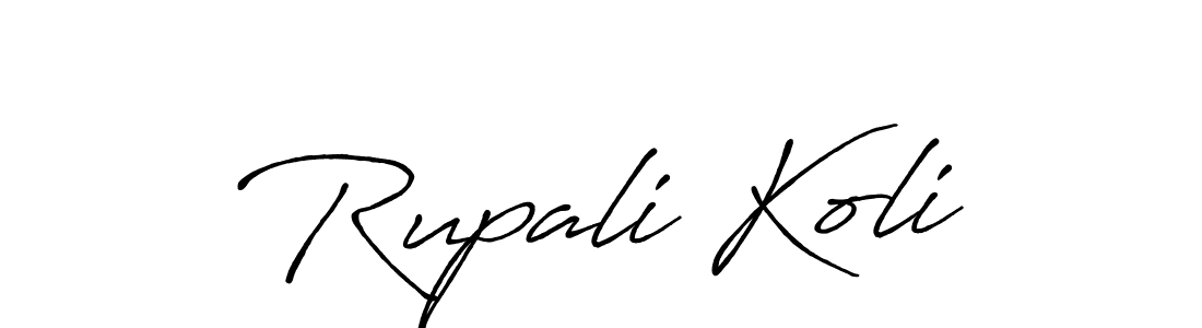 Antro_Vectra_Bolder is a professional signature style that is perfect for those who want to add a touch of class to their signature. It is also a great choice for those who want to make their signature more unique. Get Rupali Koli name to fancy signature for free. Rupali Koli signature style 7 images and pictures png