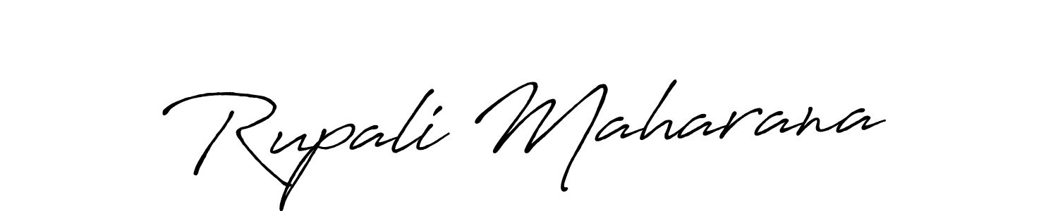 Create a beautiful signature design for name Rupali Maharana. With this signature (Antro_Vectra_Bolder) fonts, you can make a handwritten signature for free. Rupali Maharana signature style 7 images and pictures png