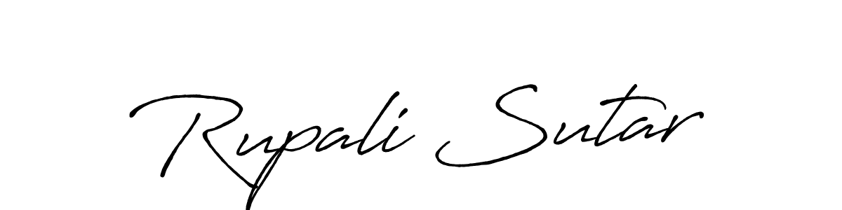 Create a beautiful signature design for name Rupali Sutar. With this signature (Antro_Vectra_Bolder) fonts, you can make a handwritten signature for free. Rupali Sutar signature style 7 images and pictures png