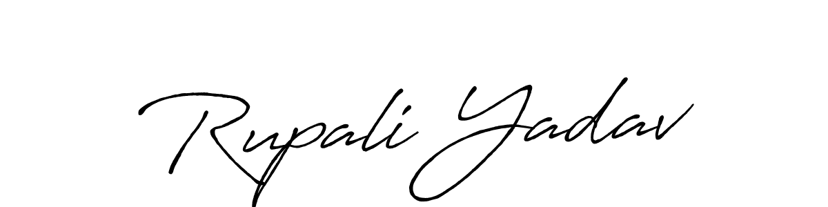 Make a beautiful signature design for name Rupali Yadav. With this signature (Antro_Vectra_Bolder) style, you can create a handwritten signature for free. Rupali Yadav signature style 7 images and pictures png