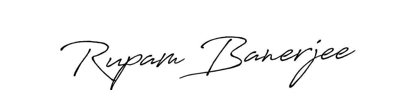 Rupam Banerjee stylish signature style. Best Handwritten Sign (Antro_Vectra_Bolder) for my name. Handwritten Signature Collection Ideas for my name Rupam Banerjee. Rupam Banerjee signature style 7 images and pictures png