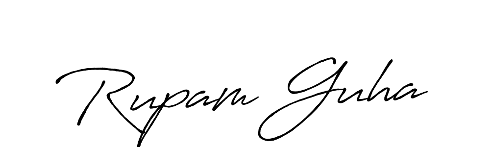 How to make Rupam Guha signature? Antro_Vectra_Bolder is a professional autograph style. Create handwritten signature for Rupam Guha name. Rupam Guha signature style 7 images and pictures png