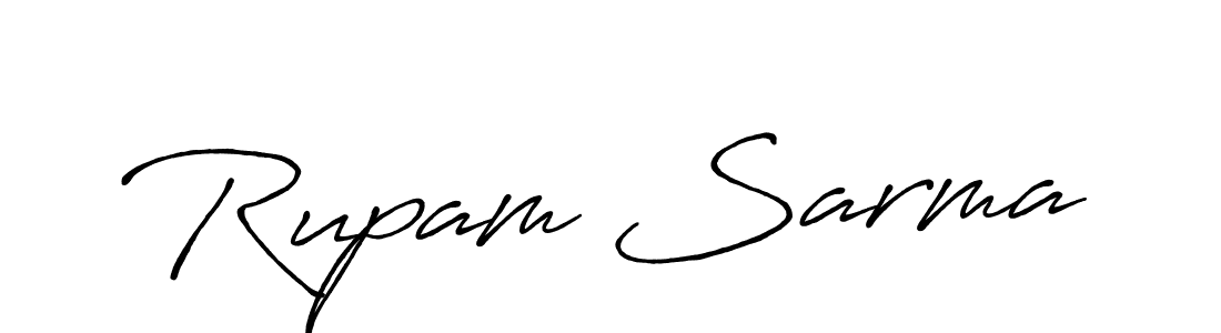 Create a beautiful signature design for name Rupam Sarma. With this signature (Antro_Vectra_Bolder) fonts, you can make a handwritten signature for free. Rupam Sarma signature style 7 images and pictures png