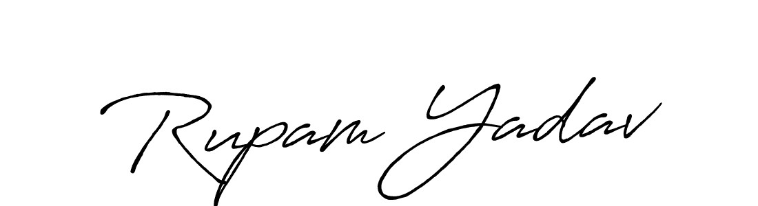 Similarly Antro_Vectra_Bolder is the best handwritten signature design. Signature creator online .You can use it as an online autograph creator for name Rupam Yadav. Rupam Yadav signature style 7 images and pictures png