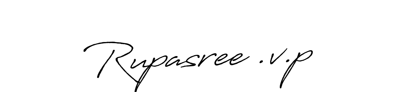 Make a beautiful signature design for name Rupasree .v.p. With this signature (Antro_Vectra_Bolder) style, you can create a handwritten signature for free. Rupasree .v.p signature style 7 images and pictures png