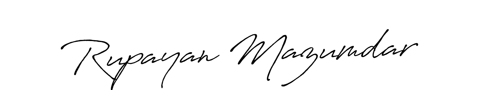 How to make Rupayan Mazumdar name signature. Use Antro_Vectra_Bolder style for creating short signs online. This is the latest handwritten sign. Rupayan Mazumdar signature style 7 images and pictures png