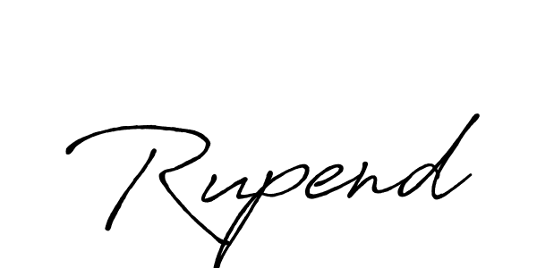 How to make Rupend name signature. Use Antro_Vectra_Bolder style for creating short signs online. This is the latest handwritten sign. Rupend signature style 7 images and pictures png
