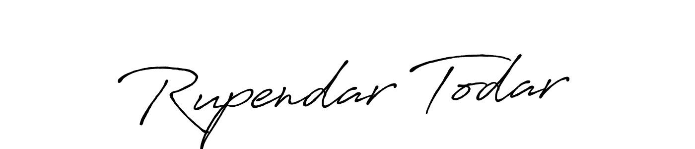 How to make Rupendar Todar signature? Antro_Vectra_Bolder is a professional autograph style. Create handwritten signature for Rupendar Todar name. Rupendar Todar signature style 7 images and pictures png